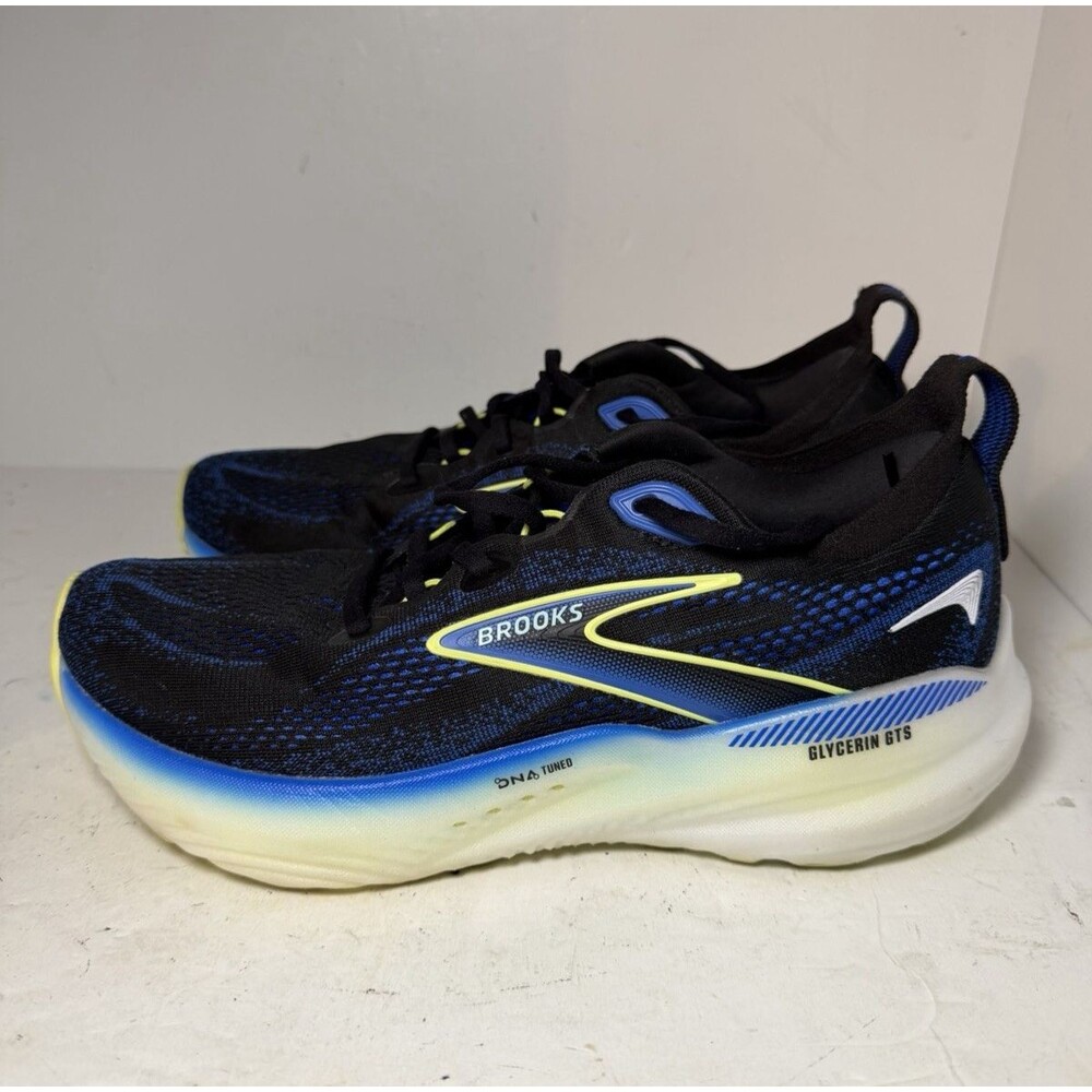 Brooks Glycerin GTS 22 Shoes Mens 8 Blue Black Cobalt Running Sneakers Gym
